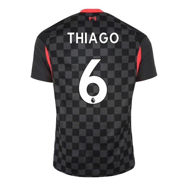 Camiseta Liverpool NO.6 Thiago 3ª 2020-2021 Negro